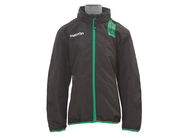 Macron Antivento Zip Jakke BLK/GRN XXS Vindjakke 